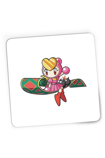 OEM Mousepad Gaming Bomberman Girl Fly Carpet Game Mode Sega, 21x19 см