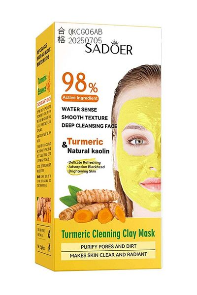 sador Turmeric Clay Face Mask for Hydration and Cleansing 8 x 7.5g