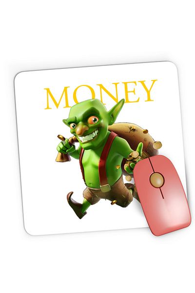 OEM Mousepad Gaming Clash of Clans Money Monster Collect Economy, 21x19 см