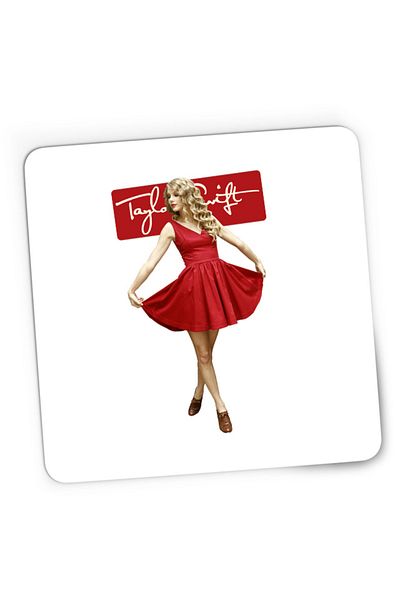 OEM Mousepad Gaming Taylor Swift Red Dress Actress American, 21x19 см