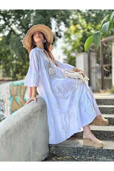 Park Moda 10681 LOVA KRIZANTEM ROCHIE CU PAILLETTE BRODATĂ