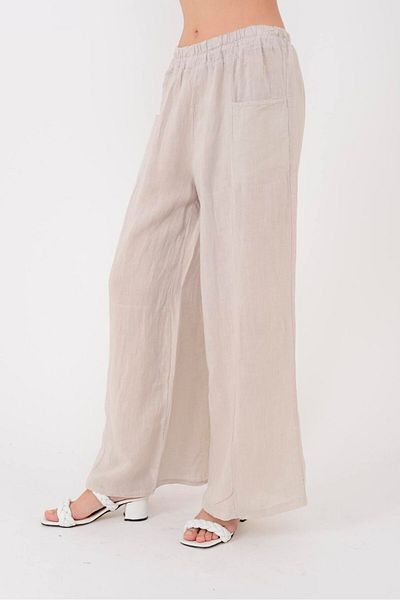 Park Moda 31507 Hidden Pocket Elastic Linen Trousers