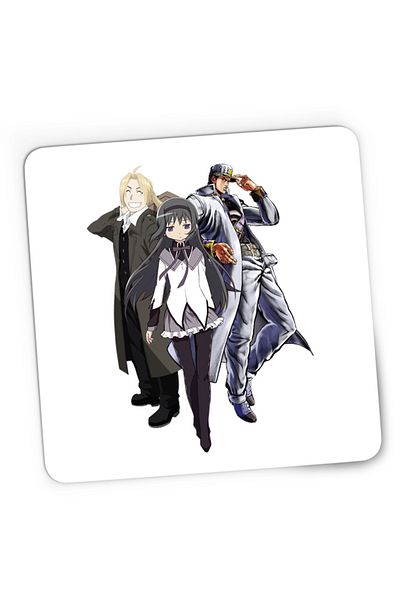 OEM Mousepad Gaming Madoka Magica Akemi Homura FMA Edward Jojo Jotaro, 21x19 cm