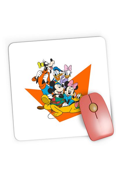 OEM Mousepad Gaming Mickey Mouse Friends Gooffy Minnie Lucy Donald Duck, 21x19 см