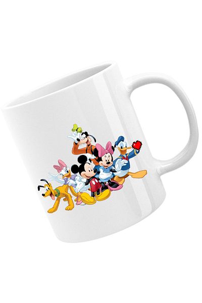 OEM Cana Mickey Mouse Group Photo Memory Pluto Donald Gooffy, alba, 330 ml