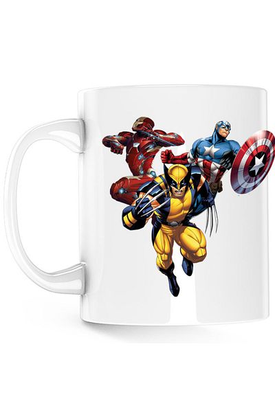 OEM Cana Wolverine Captain America Ironman Superheroes, alba, 330 ml