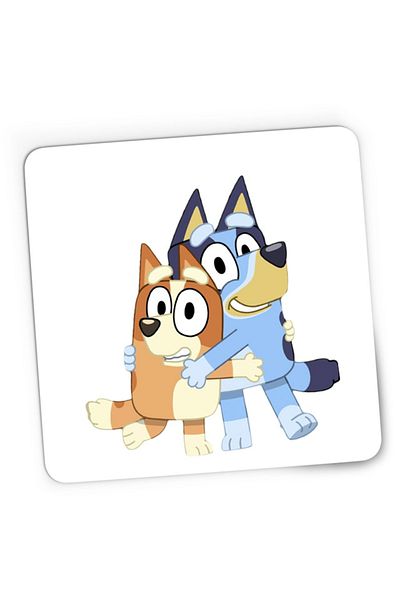 OEM Mousepad Gaming Bluey Hugging Dogs Animals Playful Adorable Disney, 21x19 см