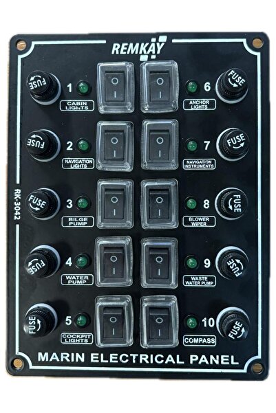 REMKAY İzoleli Dikey Switch Panel 10lu