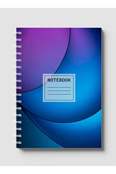 LOWHA دفتر ملاحظات حلزوني مع غلافين أمامي وخلفي صلبين بتصميم بتأثير الزجاج ال...