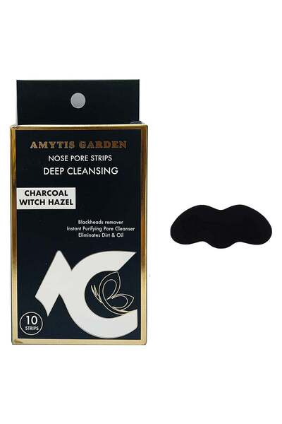 AMYTIS GARDEN شرائط أنف من أميثيست جاردن لإزالة الرؤوس السوداء (10 قطع)