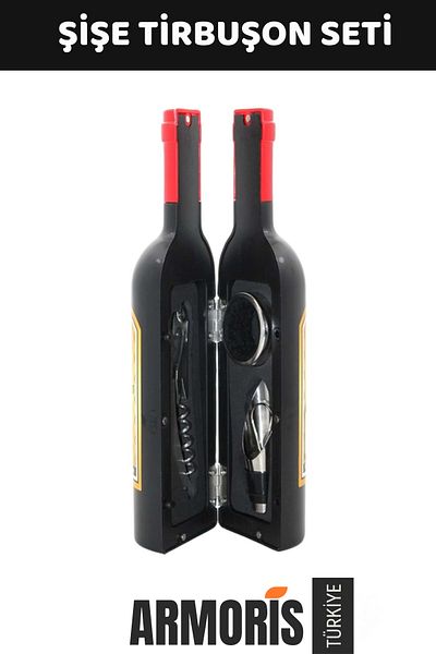 Armoris New Generation Stainless Steel Different Design Tarnish-Free Cork Cap Opener Bottle Corkscrew Set 14*6 cm