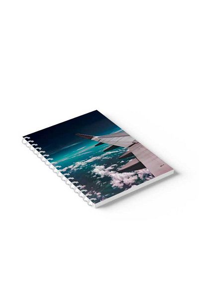 LOWHA Spiral Notebook with Front and Back Hard Covers Featuring Window View Design