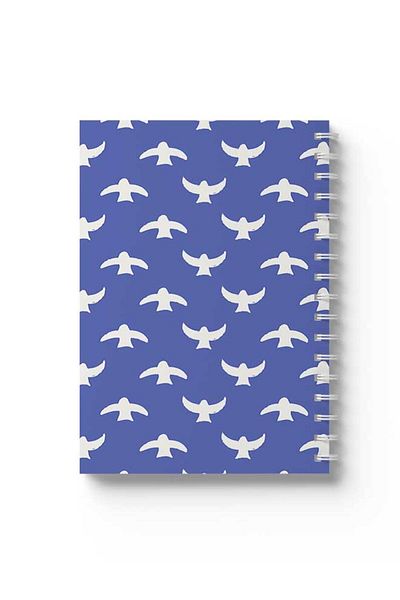LOWHA Spiral Notebook with Front and Back Hard Covers Featuring Birds Design