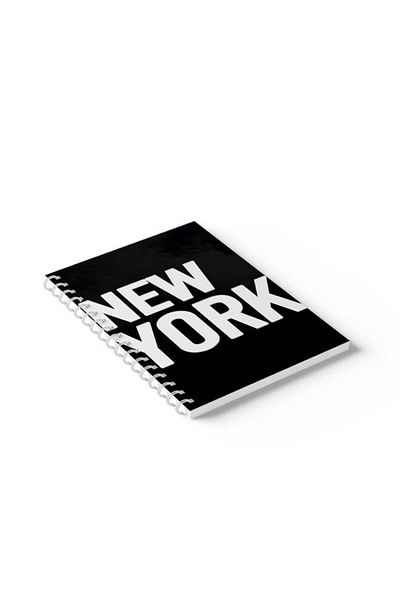 LOWHA Spiral Notebook with Front and Back Hard Covers Featuring New York Design