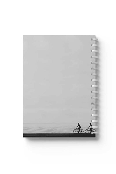 LOWHA دفتر ملاحظات حلزوني مع غلافين أمامي وخلفي صلبين بتصميم "ركوب معًا"