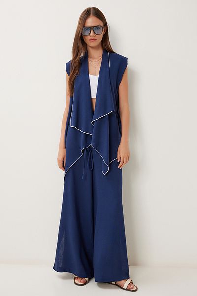Lovelyİstanbul Flowy Linen Vest Pants Set