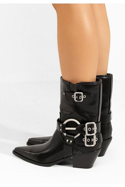 B T Shoes Rosita women's black boots