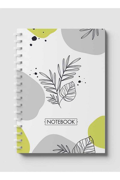 LOWHA Spiral Notebook with Front and Back Hard Covers Featuring Floral Design