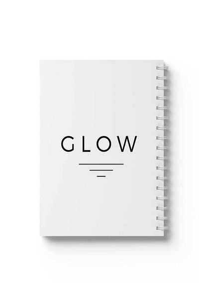 LOWHA Spiral Notebook with Front and Back Hard Covers Featuring Glow Design