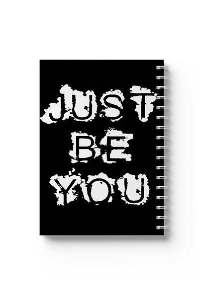LOWHA Spiral Notebook with Front and Back Hard Covers Featuring Just Be You Design