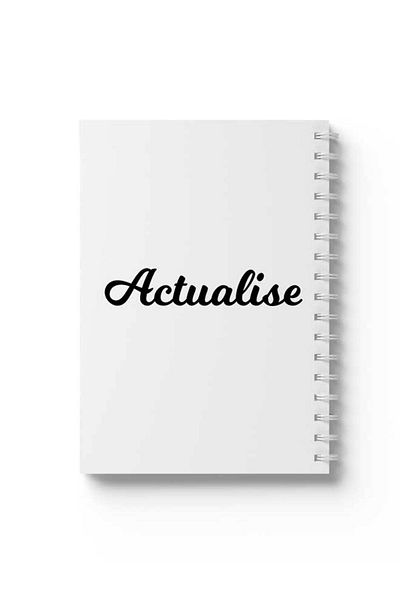 LOWHA Spiral Notebook with Front and Back Hard Covers Featuring Actualise Design