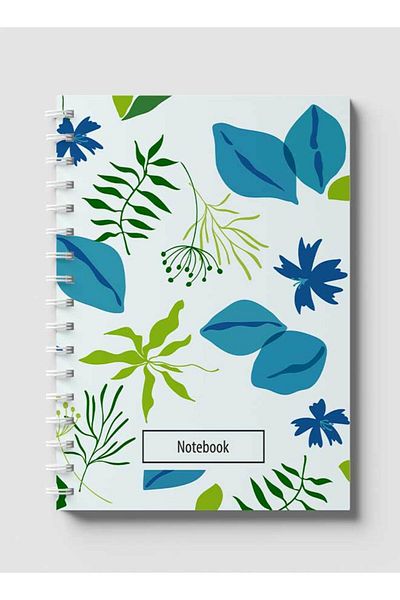LOWHA Spiral Notebook with Front and Back Hard Covers Featuring Plum Vector Design