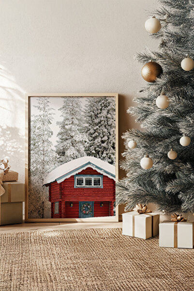Artavessa One Piece Real Raw Wooden Framed New Year Themed Painting - Model 55