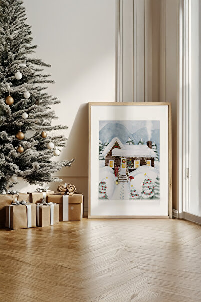Artavessa One Piece Real Raw Wooden Framed New Year Themed Painting - Model 106