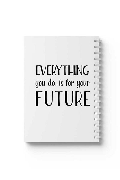 LOWHA Spiral Notebook with Front and Back Hard Covers Featuring Everything You Do Design