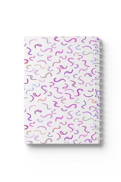 LOWHA Spiral Notebook with Front and Back Hard Covers Featuring Colourful Design