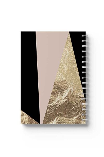 LOWHA Spiral Notebook with Front and Back Hard Covers Featuring Shapes Design