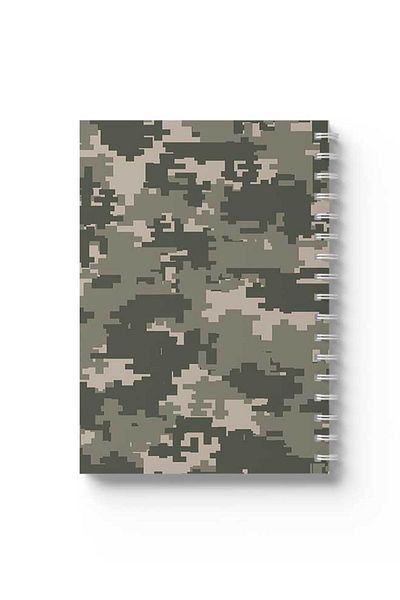 LOWHA Spiral Notebook with Front and Back Hard Covers Featuring Pixels Design