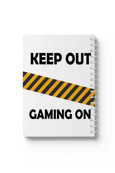 LOWHA Spiral Notebook with Front and Back Hard Covers Featuring Gaming On Design