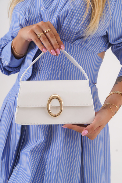 Solo Bag Women's Daily Stylish Leather Detail Long Strap Hand Arm Shoulder Bag