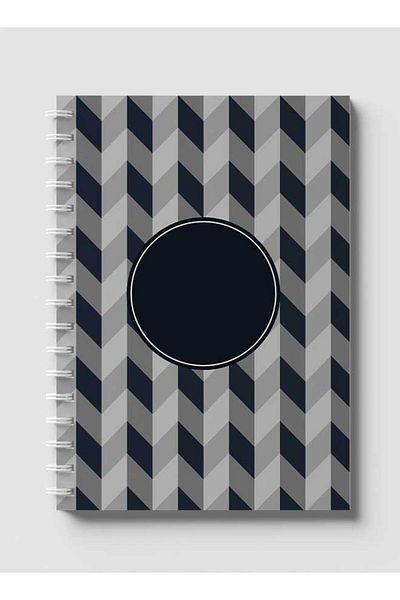 LOWHA Spiral Notebook with Front and Back Hard Covers Featuring Polygonal Style Design