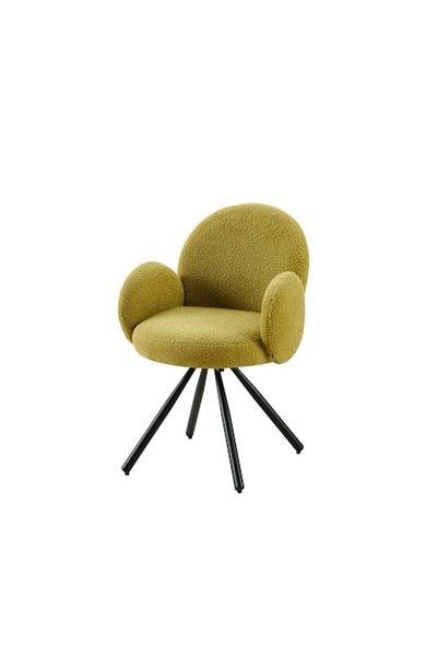 hectarul Dining Chair, Olive Green, Textile Upholstery, Metal Frame, Rotating, Hectarul, 60x84x61 cm
