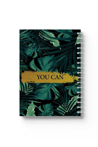 LOWHA Spiral Notebook with Front and Back Hard Covers Featuring You Can Design