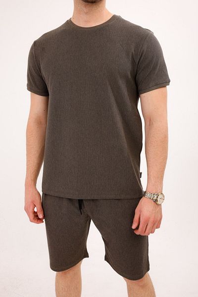 Rodrigo Waffle Fabric Shorts T-Shirt Cotton Set 25232