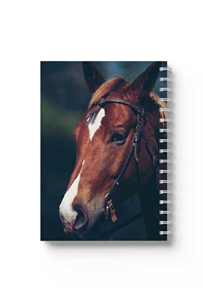 LOWHA دفتر ملاحظات حلزوني مع غلافين أمامي وخلفي صلبين بتصميم حصان