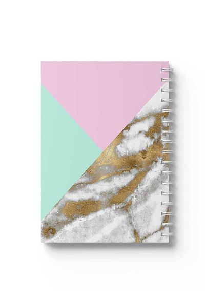 LOWHA Spiral Notebook with Front and Back Hard Covers Featuring Colourful Design