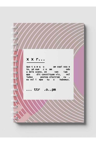 LOWHA Spiral Notebook with Front and Back Hard Covers Featuring Abstract Design