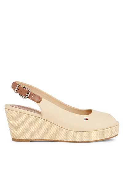 Tommy Hilfiger Espadrile Iconic Elba Sling Back Wedge FW0FW04788 Bej