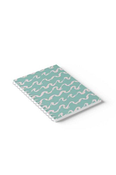 LOWHA Spiral Notebook with Front and Back Hard Covers Featuring Shapes Design