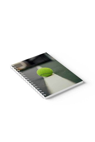 LOWHA Spiral Notebook with Front and Back Hard Covers Featuring Ball Design