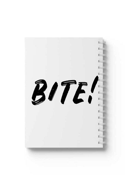 LOWHA دفتر ملاحظات حلزوني مع غلافين أمامي وخلفي صلبين بتصميم Bite