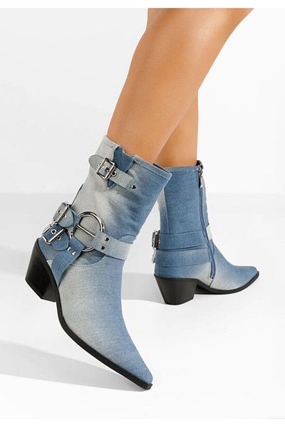 B T Shoes Rosita women's blue sandals