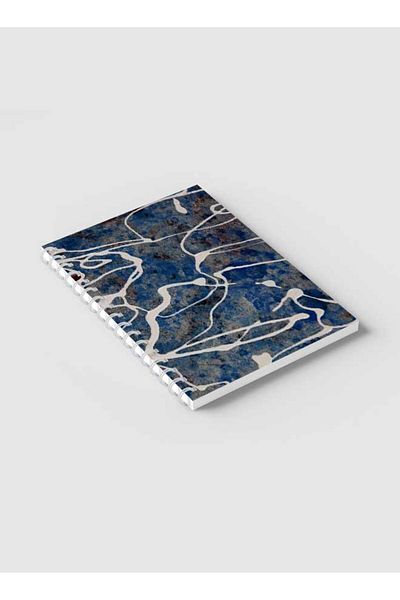 LOWHA Spiral Notebook with Front and Back Hard Covers Featuring Granite Style Design