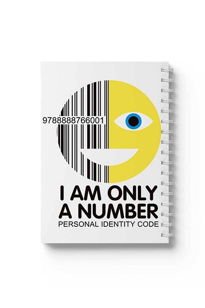LOWHA Spiral Notebook with Front and Back Hard Covers Featuring I Am Only A number Design