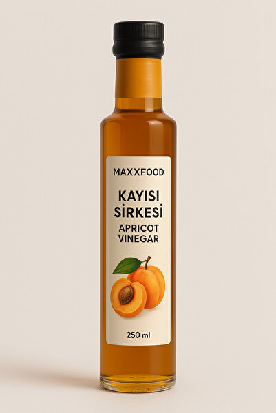 maxxfood YENİ ÜRÜN KAYISI MİX DOĞAL FERMANTASYON KAYISI SİRKESİ 250ML(CAM ŞİŞ...