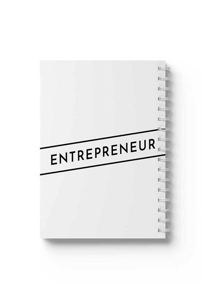 LOWHA Spiral Notebook with Front and Back Hard Covers Featuring Entrepreneur Design
